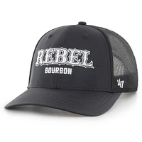 Men's '47  Black Kyle Busch  Rebel Bourbon Trucker Adjustable Hat