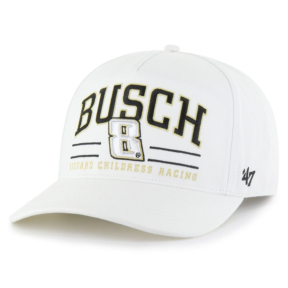 Men's '47  White Kyle Busch  Roscoe Hitch Adjustable Hat