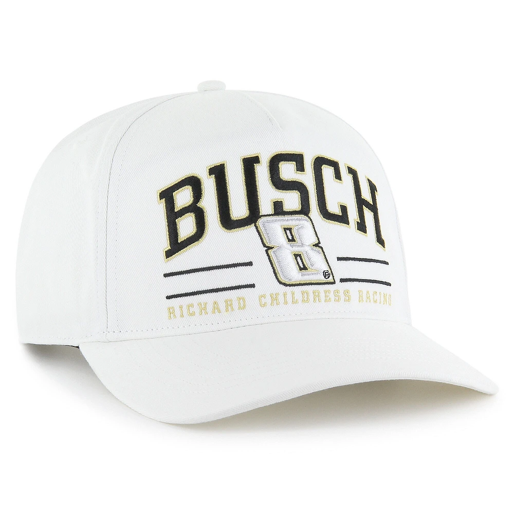 Men's '47  White Kyle Busch  Roscoe Hitch Adjustable Hat
