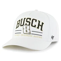 Men's '47  White Kyle Busch  Roscoe Hitch Adjustable Hat