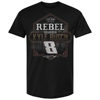 Men's Checkered Flag Sports Black Kyle Busch Rebel Bourbon Pit Stop T-Shirt