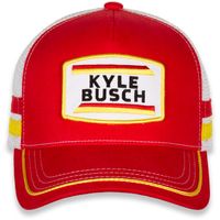 Men's Joe Gibbs Racing Team Collection Red/White Kyle Busch Retro Stripe Snapback Adjustable Hat