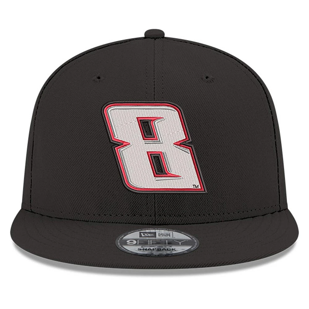 Men's New Era Black Kyle Busch 9FIFTY Number Snapback Adjustable Hat