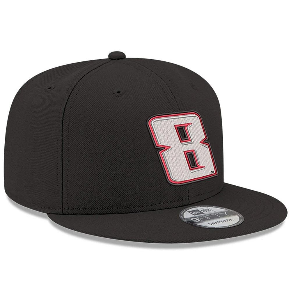 Men's New Era Black Kyle Busch 9FIFTY Number Snapback Adjustable Hat