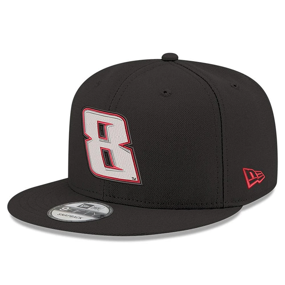 Men's New Era Black Kyle Busch 9FIFTY Number Snapback Adjustable Hat