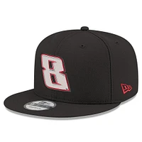 Men's New Era Black Kyle Busch 9FIFTY Number Snapback Adjustable Hat