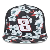 Men's New Era Black Kyle Busch  Adventure Pattern Golfer Adjustable Hat