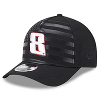 Casquette ajustable Kyle Busch American Flag 9FORTY M-Crown A-Frame noire New Era pour homme