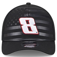 Casquette ajustable Kyle Busch American Flag 9FORTY M-Crown A-Frame noire New Era pour homme