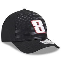 Casquette ajustable Kyle Busch American Flag 9FORTY M-Crown A-Frame noire New Era pour homme