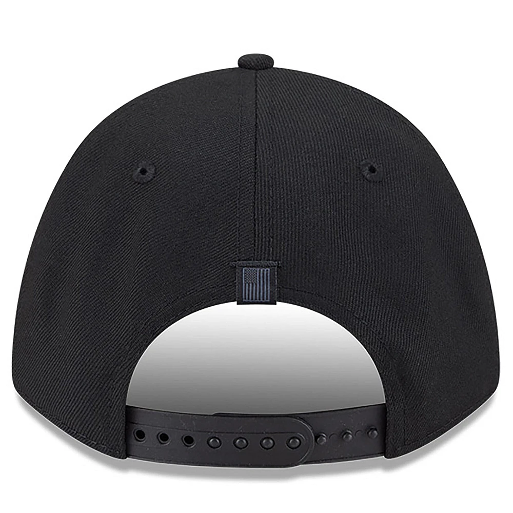 Casquette ajustable Kyle Busch American Flag 9FORTY M-Crown A-Frame noire New Era pour homme