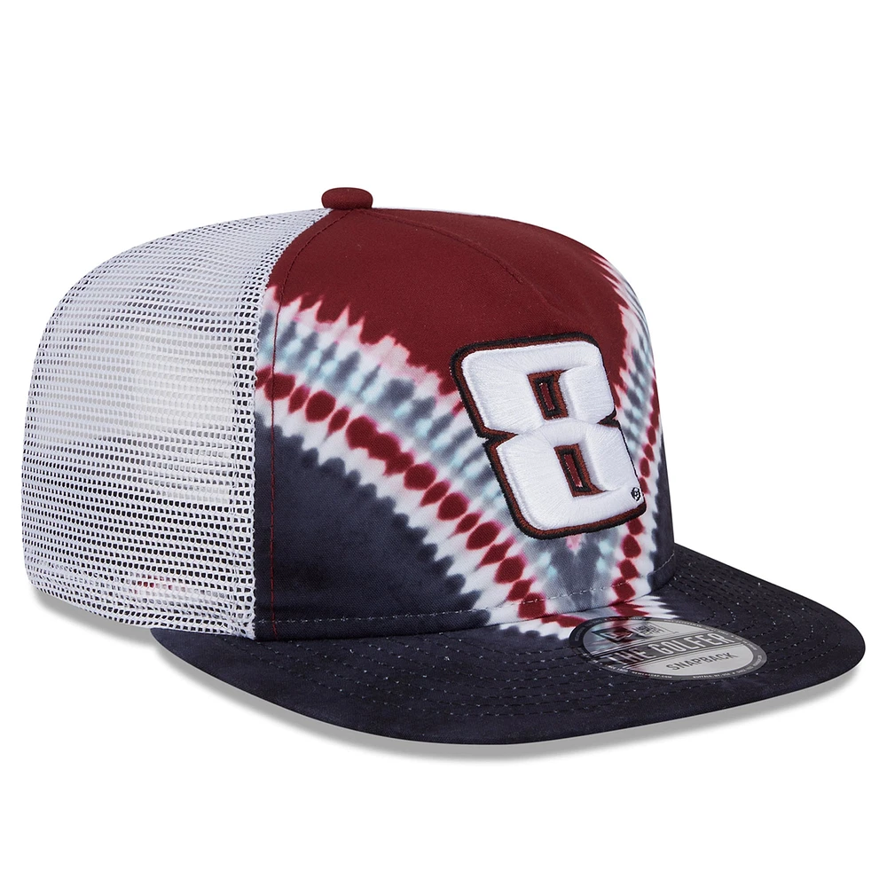 Casquette à visière à pression Kyle Busch Golfer Tie-Dye noire New Era pour homme