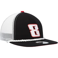 Men's New Era Black Kyle Busch Golfer Trucker 9FIFTY Snapback Hat