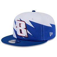 Casquette Snapback Kyle Busch Jagged 9FIFTY bleue New Era pour homme