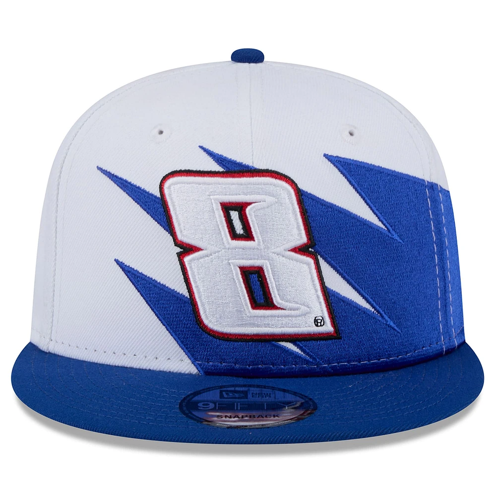 Casquette Snapback Kyle Busch Jagged 9FIFTY bleue New Era pour homme