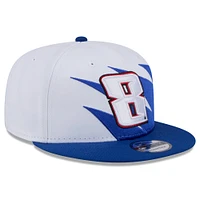 Casquette Snapback Kyle Busch Jagged 9FIFTY bleue New Era pour homme