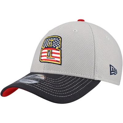 Men's New Era  Gray/Navy Kyle Busch Salute 9FORTY Adjustable Hat