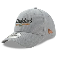 Casquette ajustable à bouton-pression Kyle Busch 9FORTY Cheddar's New Era pour homme, gris