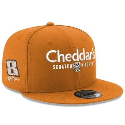 Men's New Era Orange Kyle Busch 9FIFTY Cheddar's Adjustable Hat