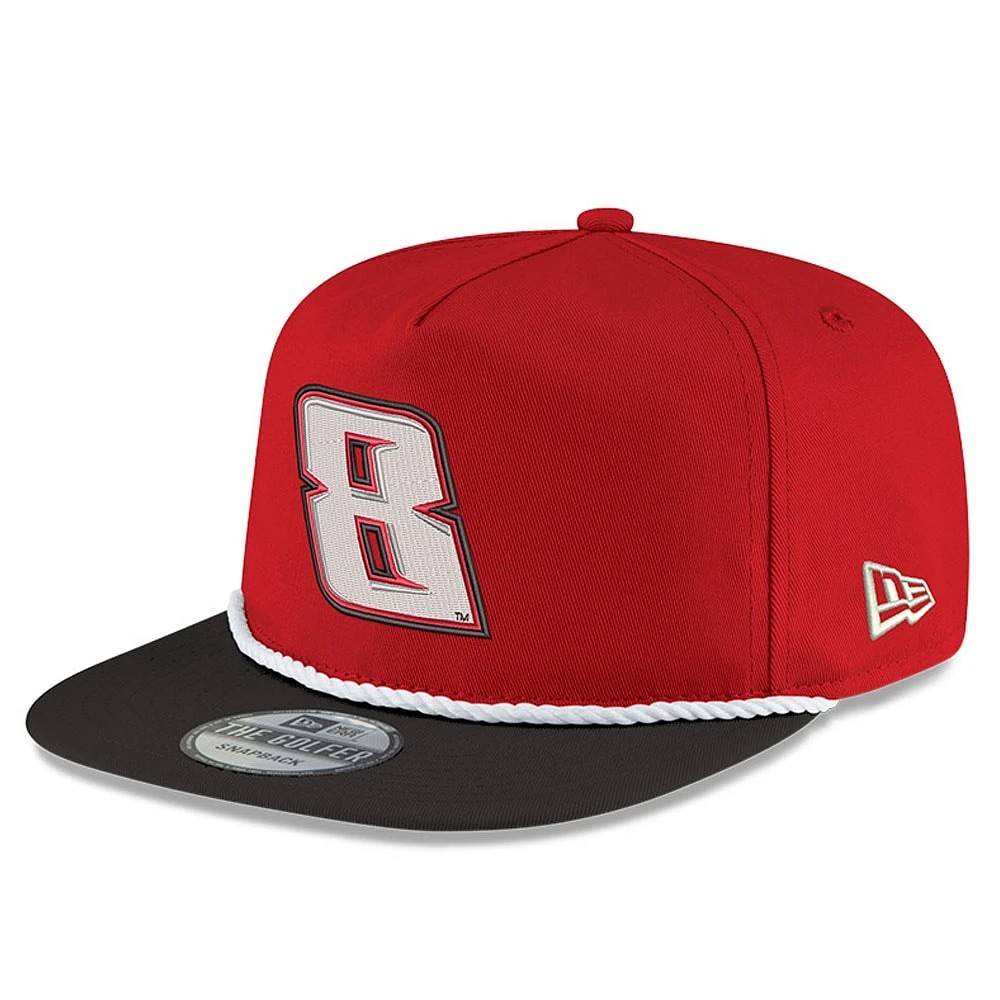 Casquette réglable New Era Scarlet/Black Kyle Busch Golfer Snapback pour homme