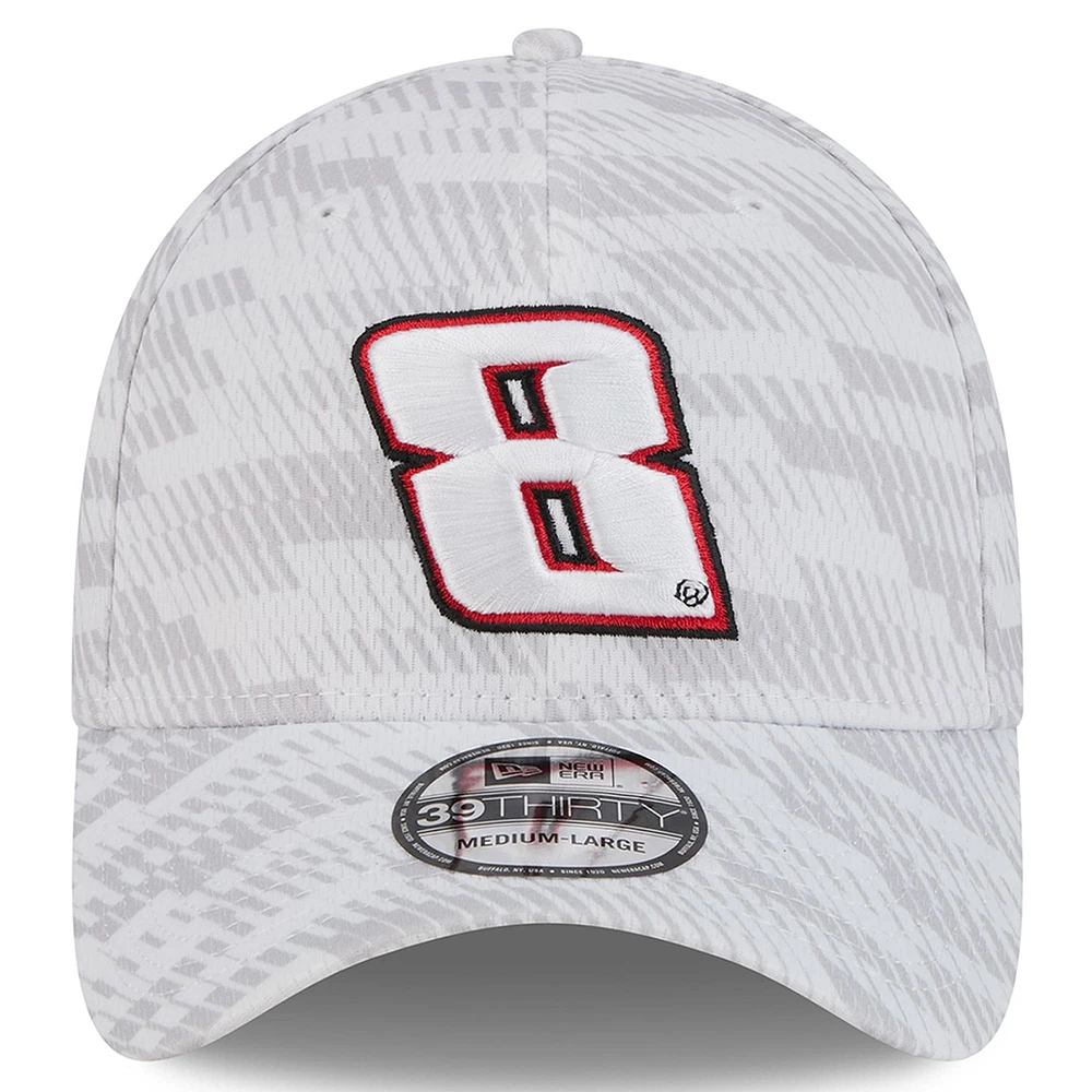 Casquette blanche Kyle Busch 39THIRTY Graded Flex de New Era pour homme