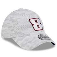 Men's New Era White Kyle Busch 39THIRTY Graded Flex Hat