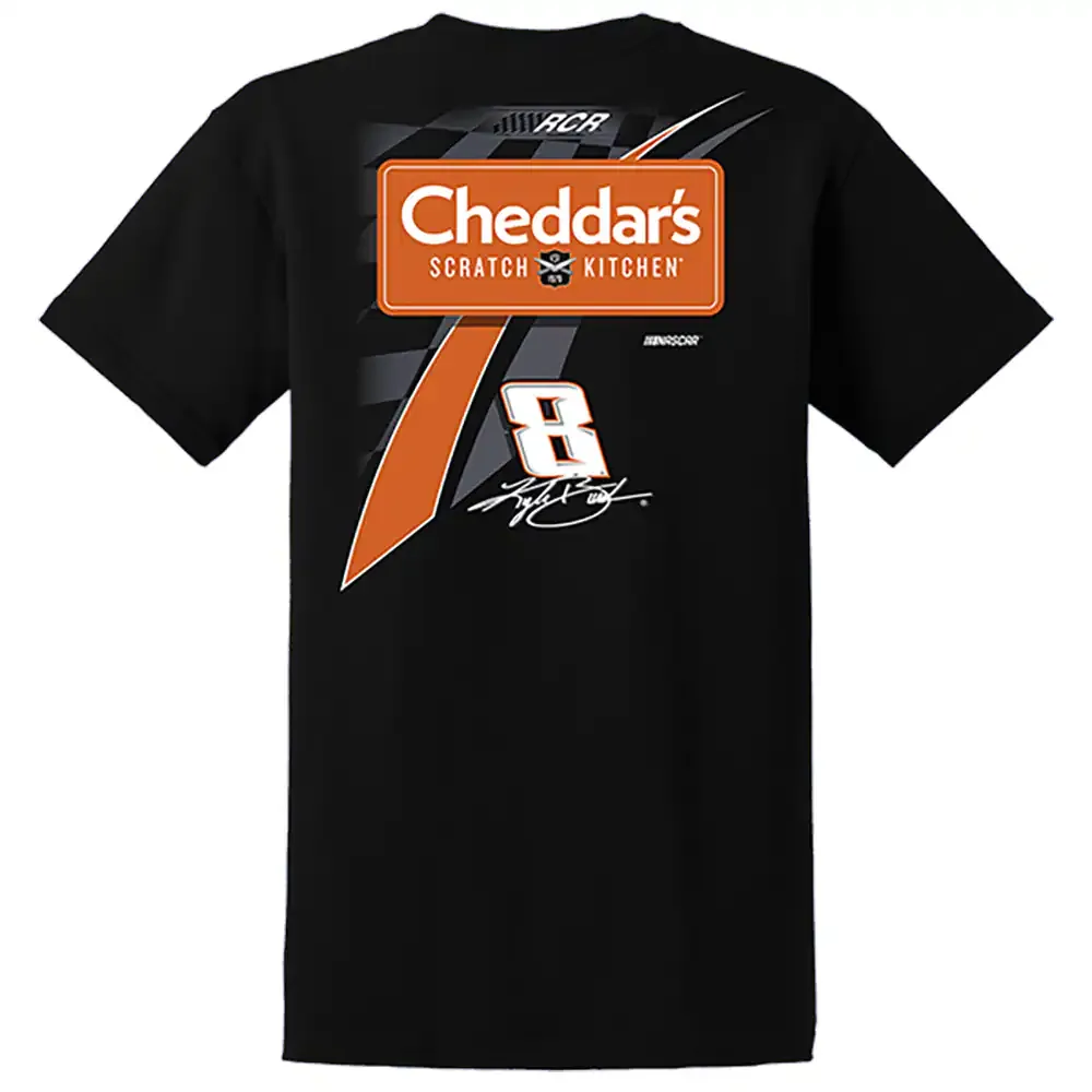 T-shirt noir Kyle Busch Cheddar's Lifestyle de la collection Richard Childress Racing Team pour homme