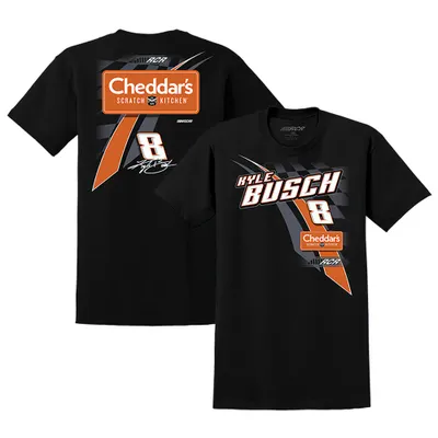 T-shirt noir Kyle Busch Cheddar's Lifestyle de la collection Richard Childress Racing Team pour homme