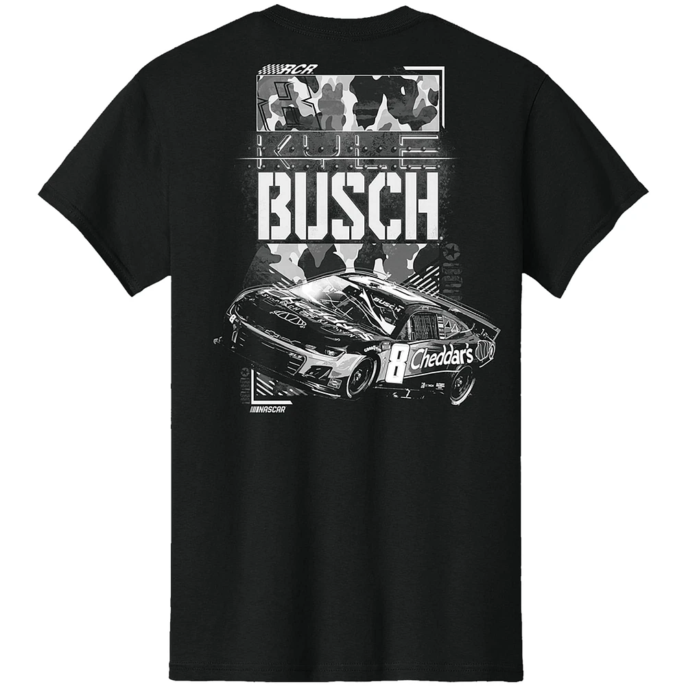 Men's Richard Childress Racing Team Collection Black Kyle Busch Cheddar's Tonal T-Shirt