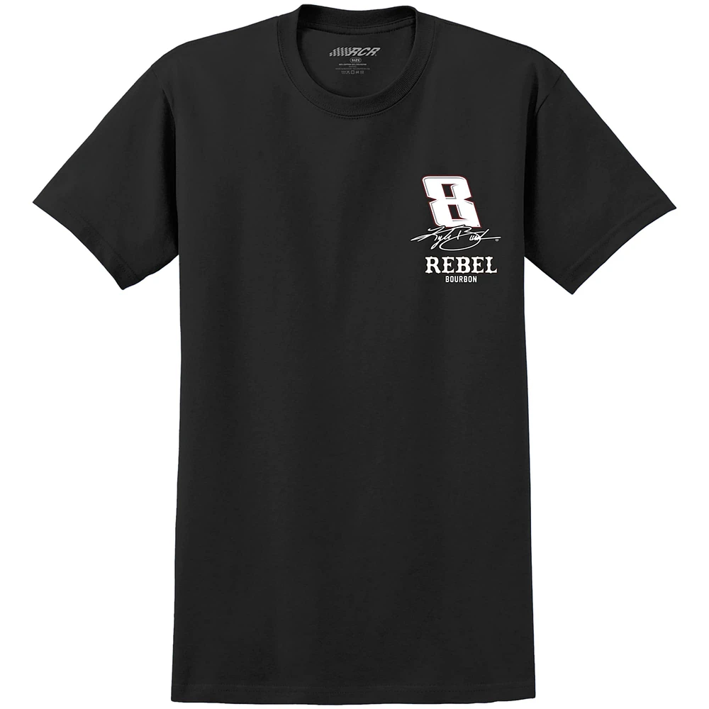 Men's Richard Childress Racing Team Collection  Black Kyle Busch #8 Rebel Live Against The Grain T-Shirt