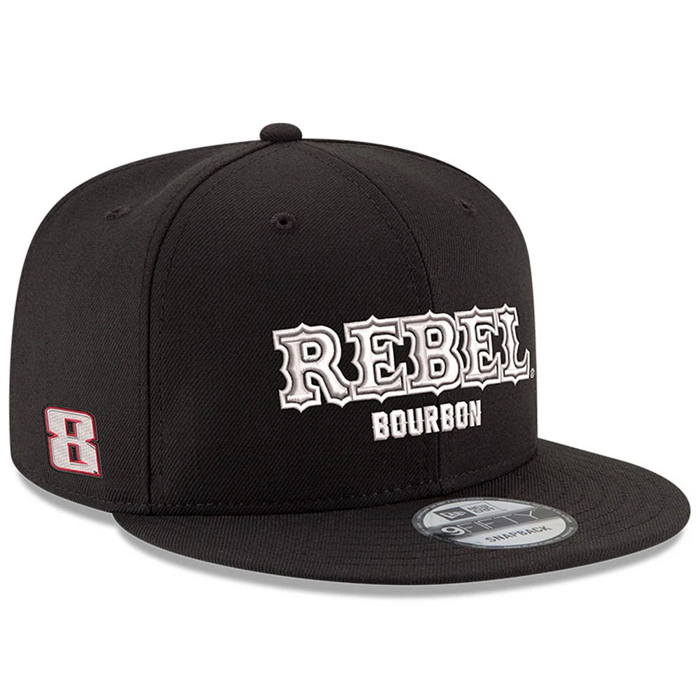 Men's Richard Childress Racing Team Collection Black Kyle Busch Rebel Bourbon 9FIFTY Snapback Hat