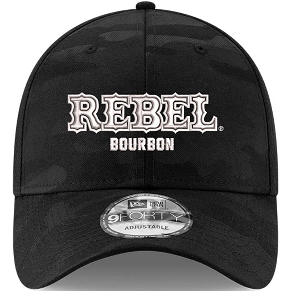 Men's Richard Childress Racing Team Collection  Black Kyle Busch Rebel Bourbon 9FORTY Trucker Adjustable Hat