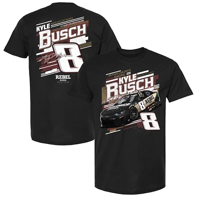 T-shirt noir Kyle Busch Rebel Bourbon Draft de la collection Richard Childress Racing Team pour hommes