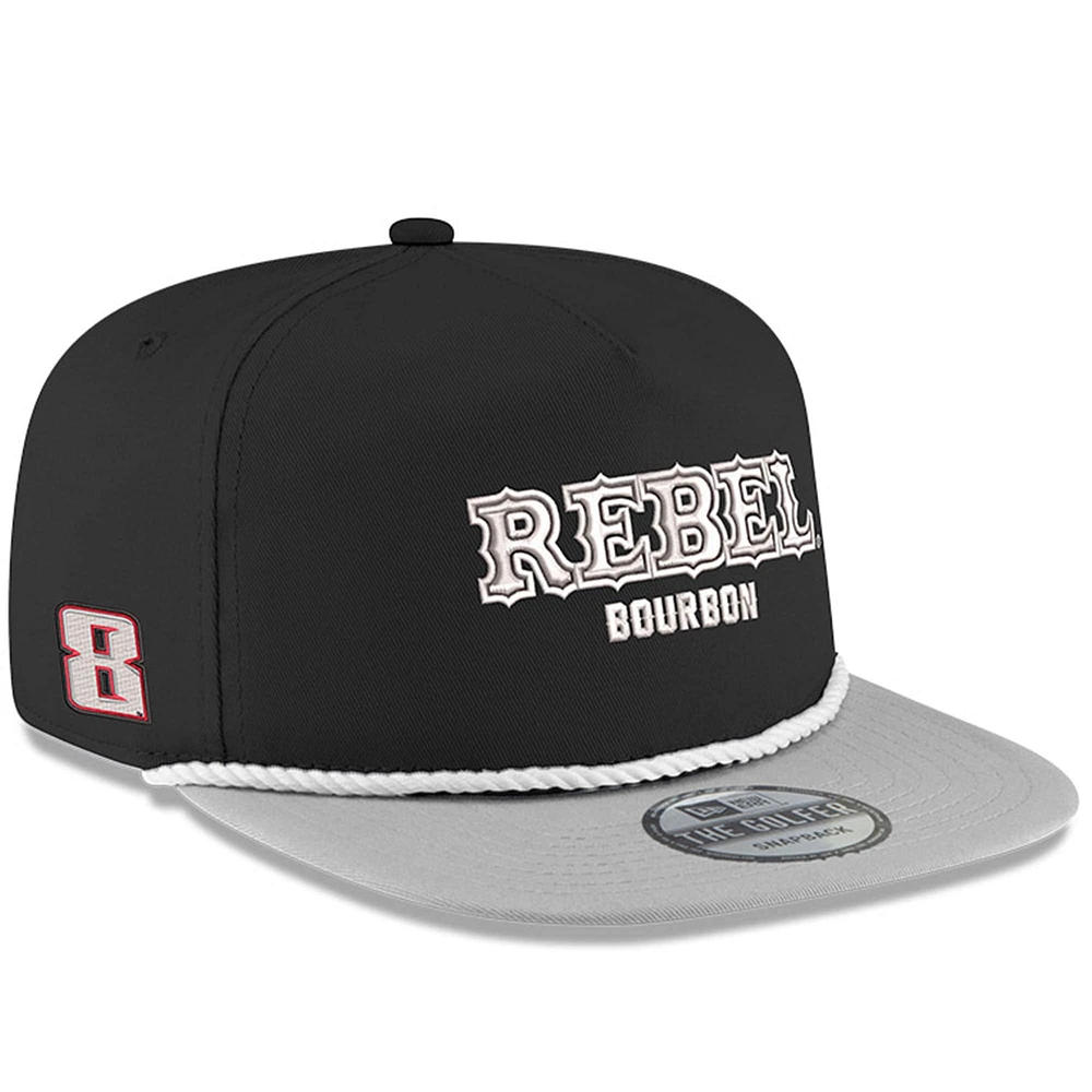 Casquette Snapback noire Kyle Busch Rebel Bourbon Golfer de la collection Richard Childress Racing Team pour hommes