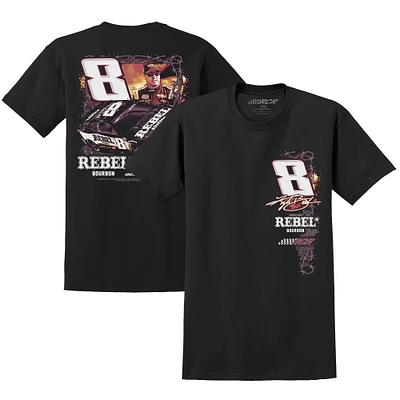 T-shirt noir pour homme de la collection Richard Childress Racing Team Kyle Busch Rebel Bourbon