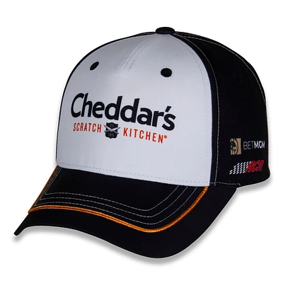 Collection Richard Childress Racing Team pour hommes, blanc/noir, uniforme de Kyle Busch Cheddars, chapeau réglable