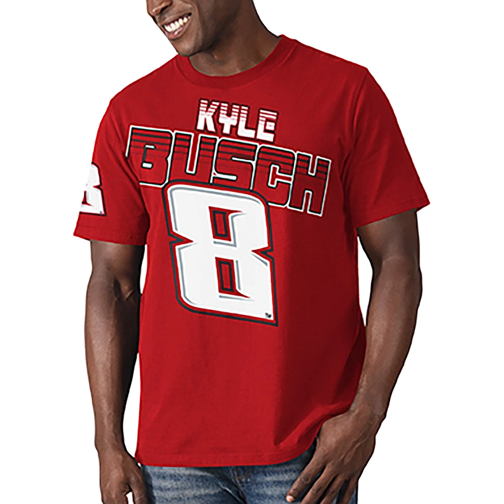 T-shirt des équipes spéciales de Kyle Busch pour hommes, rouge starter