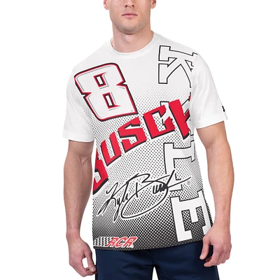 T-shirt graphique Starter White Kyle Busch Extreme Lineman pour hommes