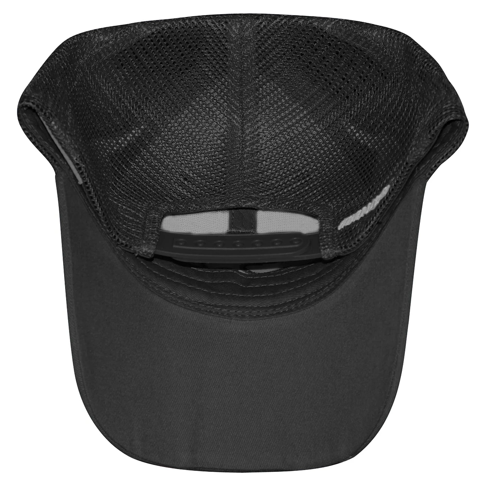 Unisex Checkered Flag Sports Black Kyle Busch Cheddars Flame Trucker Adjustable Hat