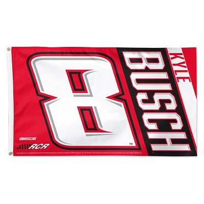 WinCraft Kyle Busch Drapeau de luxe unilatéral 3 pi x 5 pi