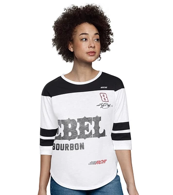 T-shirt à manches 3/4 Kyle Busch Grand Slam pour femme, blanc