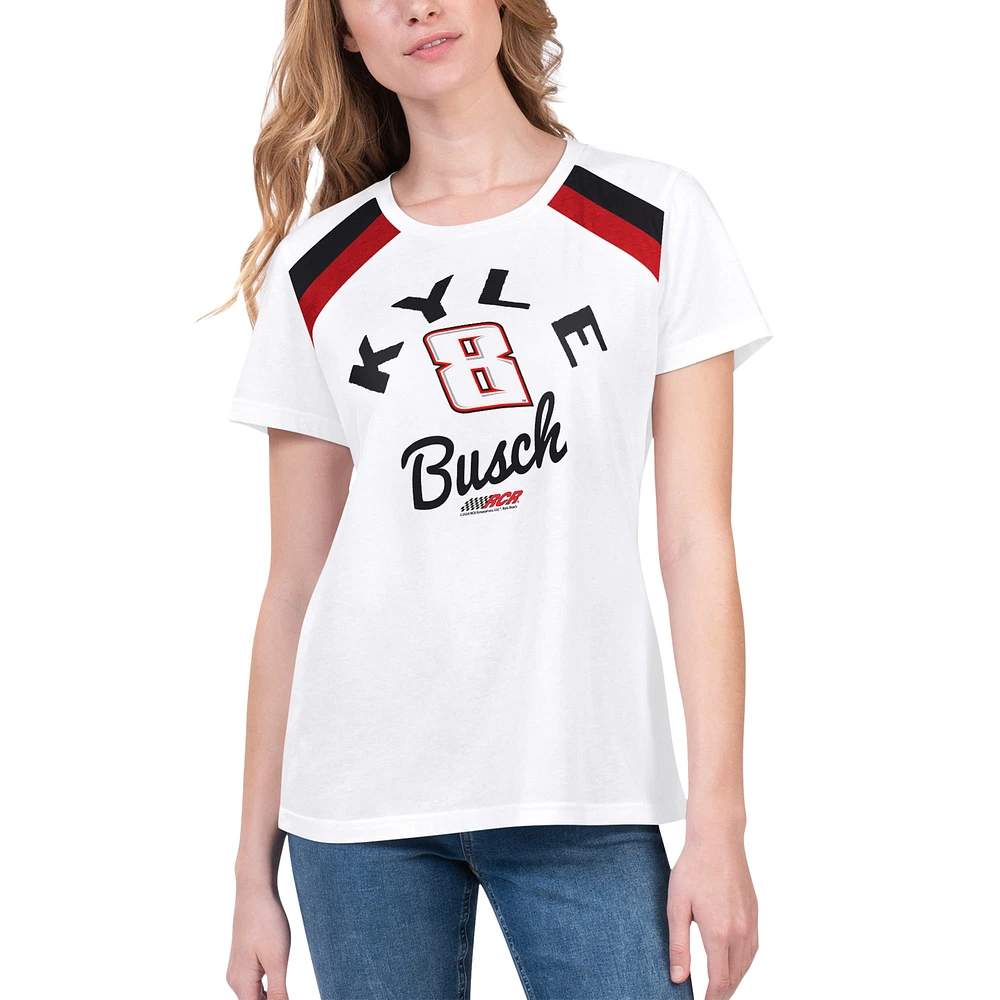 T-shirt blanc Kyle Busch Score G-III 4Her par Carl Banks pour femmes