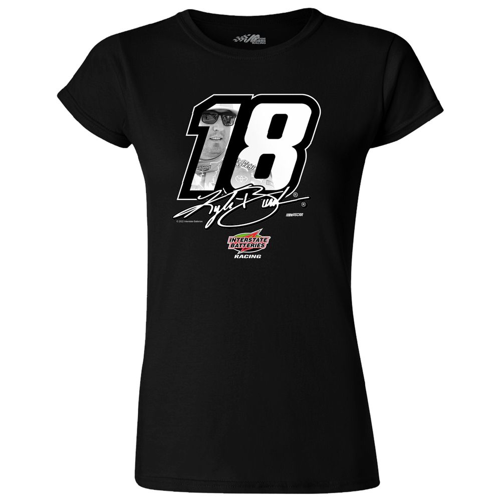 Women's Joe Gibbs Racing Team Collection Black Kyle Busch Driver T-Shirt