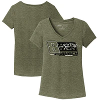 Women's Richard Childress Racing Team Collection Green Kyle Busch Tri-Blend V-Neck T-Shirt