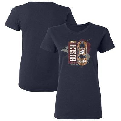 Women's  Richard Childress Racing Team Collection Navy Kyle Busch Cheddar's Car T-Shirt