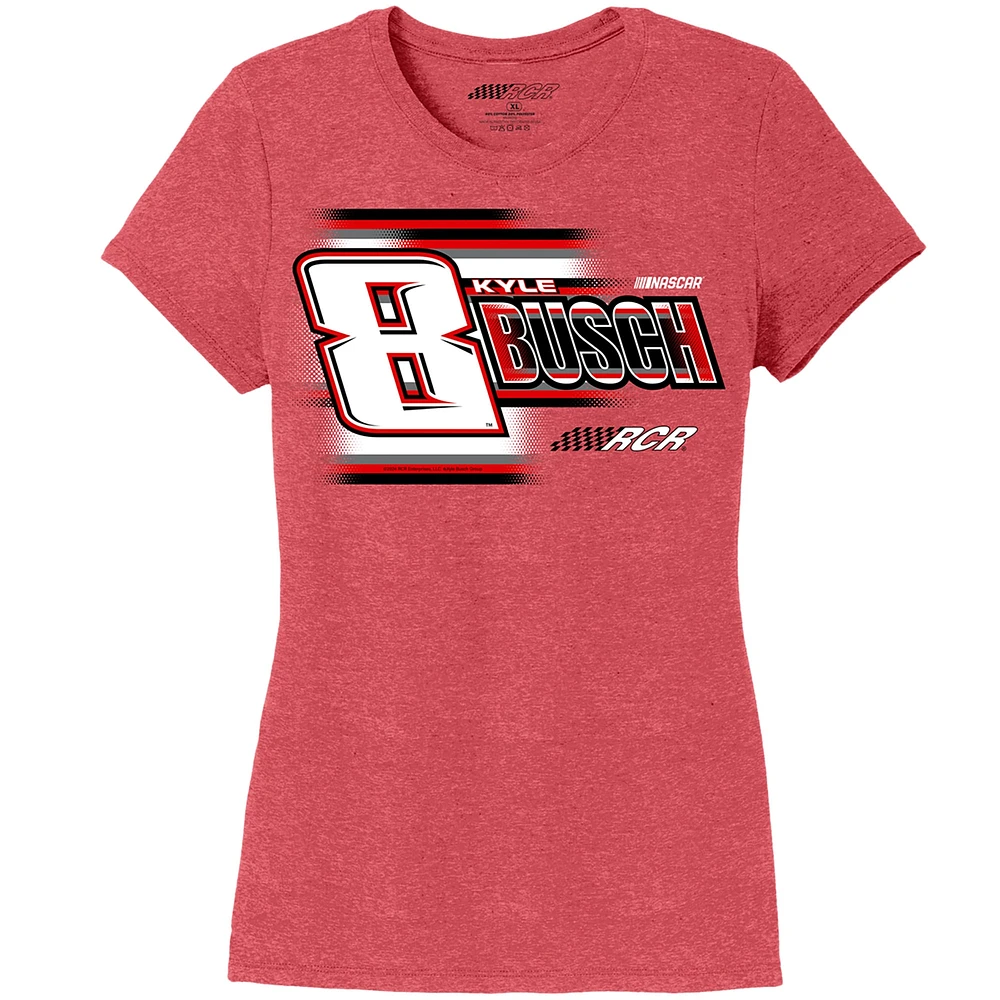 Women's Richard Childress Racing Team Collection Red Kyle Busch Tri-Blend Scoop Neck T-Shirt