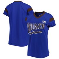 Women's Touch Royal Kyle Busch Pre-Game V-Neck T-Shirt