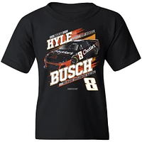 T-shirt noir de la collection pour jeunes l'équipe course Richard Childress avec le motif voiture Kyle Busch Cheddar