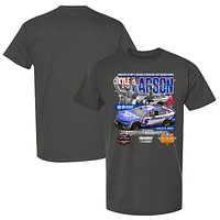Men's Checkered Flag Sports Charcoal Kyle Larson 2025 Food City 500 Race Winner T-Shirt