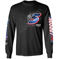 Men's Hendrick Motorsports Team Collection Black Kyle Larson HendrickCars.com Long Sleeve T-Shirt